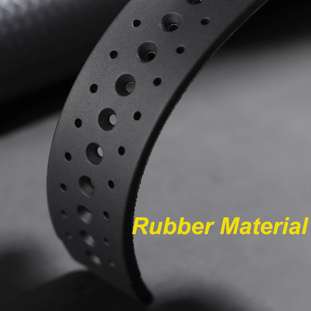 Silicone Strap Sport Watchband with ND Limits Design - Available in 20mm, 22mm, 24mm Sizes