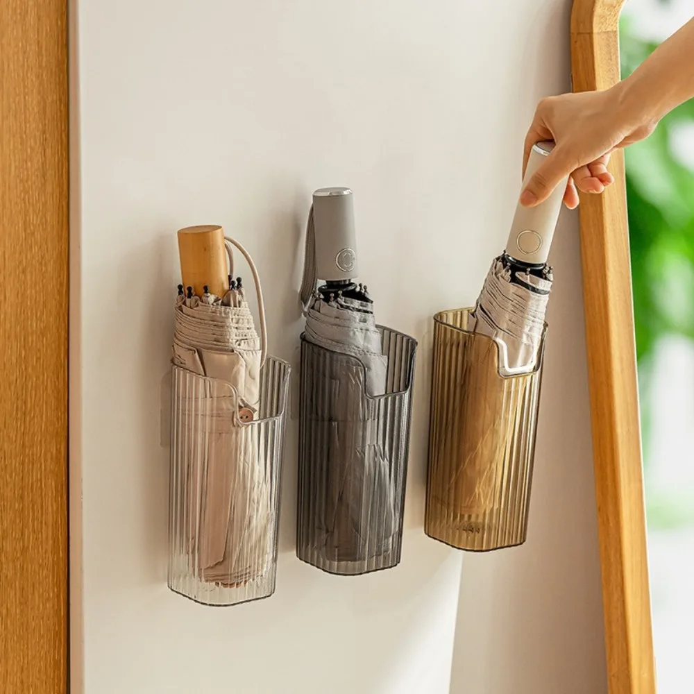 No Punching Wall Umbrella Holder Multifunctional Self Adhesive Umbrella Stand Waterproof Strong Storage Rack Living Room Foyer