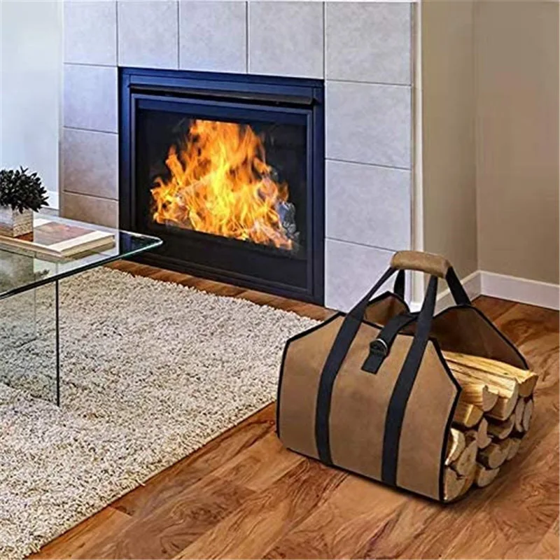 Portable Firewood Storage Bag Waterproof Scratch-resistant Wood Log Carrier Outdoor Camping Firewood Holder Wood Carry Bag 4