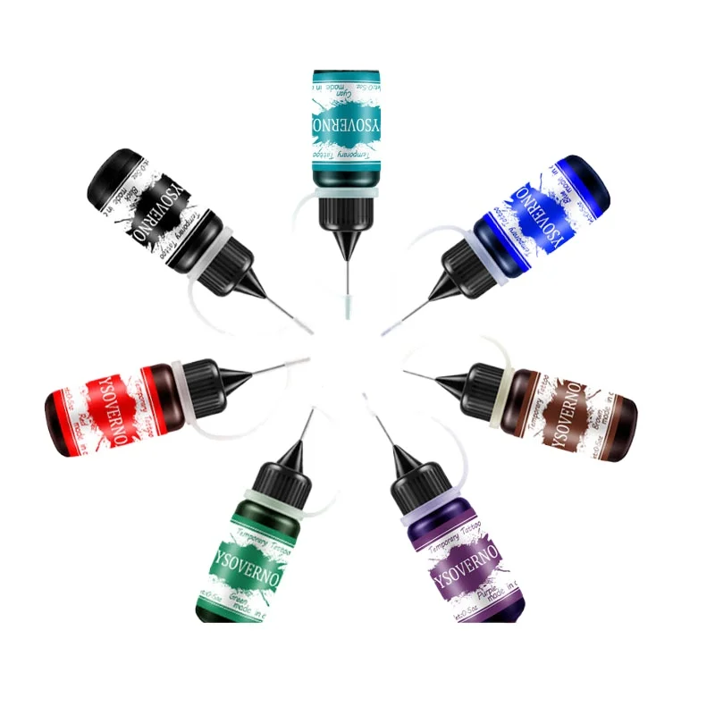 Henna Tattoo Cream 10ml Liquid Tattoo Cream Henna Cone Indian Body Painting Supplies Black Brown Red Tattoos Ink