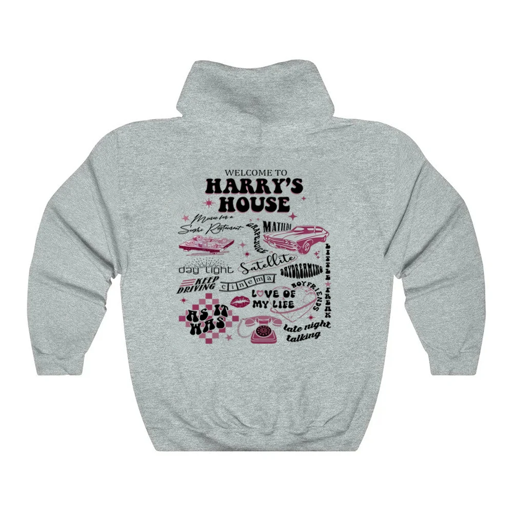 해리의 집에 오신 것을 환영합니다 까마귀 HS Love on Tour 후드 티셔츠 여성 Y2K 미적 풀오버 TPWK Kawaii Aesthetic Hooded