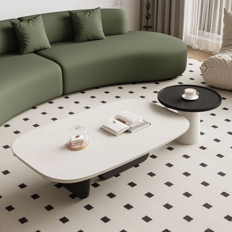 북유럽 커피 테이블 거실 홈, 하이 엔드 타원형, 모던 미니멀리스트 디자이너, 작은 단위, 창의적인 커피 테이블 조합, 신제품 