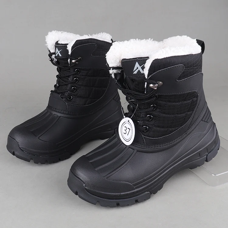 

Women`s plush liner water repellent skiing snow boots womens breathable anti-slip trekking boots for-20C