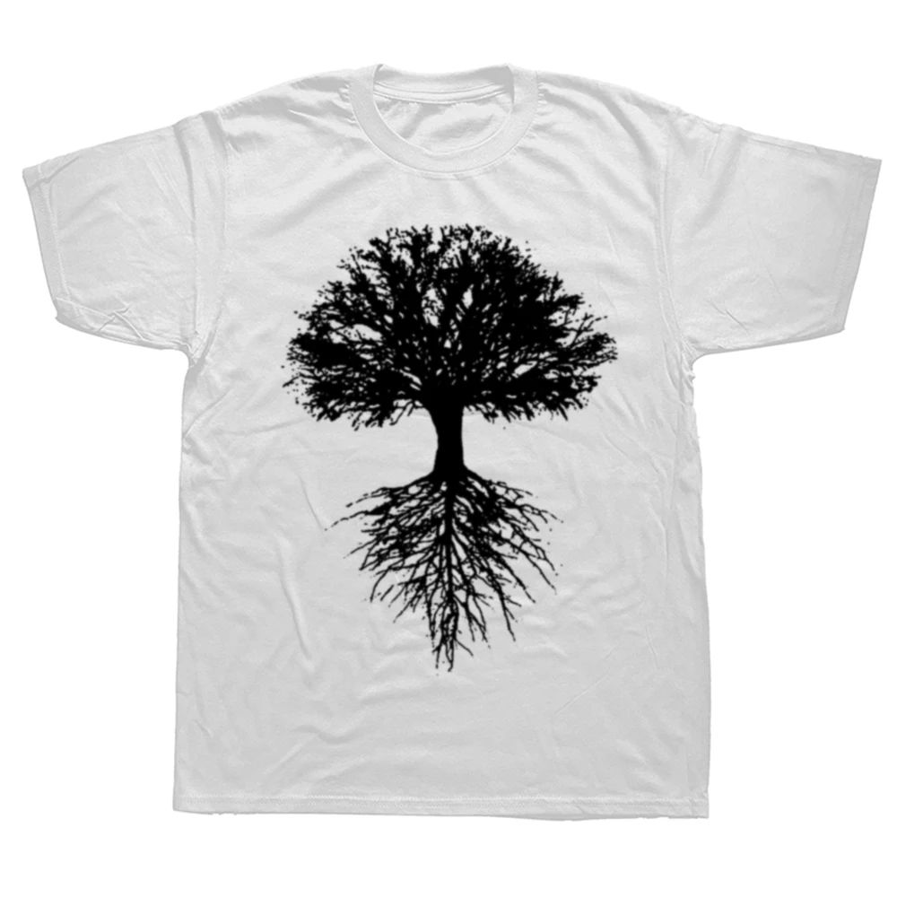 Tolles Baum des Lebens T-Shirt für Herren, O-Ausschnitt, Baumwolle, Natur, klassisches Kurzarm-T-Shirt, Yin Yang, Sommerkleidung