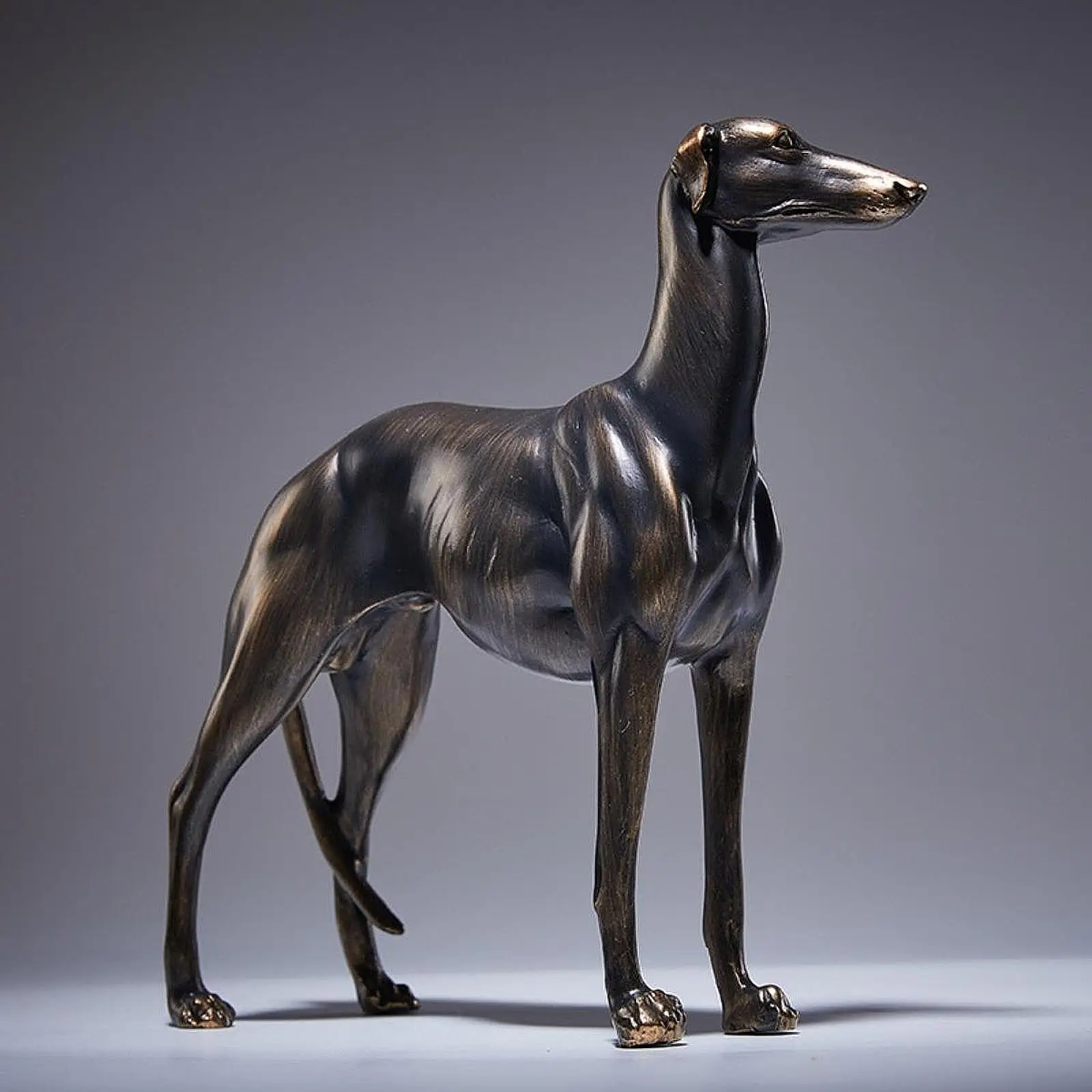 Greyhound Dog Statue,Desk Figure Puppy Statue Figurine Farmhouse Accent Resin Animal Figurine Sculpture for Party Bedroom
