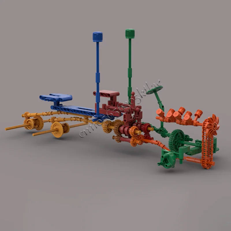 2638 PCS MOC 도시 공학 중형 트럭 헤드 모델 기술 빌딩 블록 창의적인 어린이 장난감 깜짝 생일 선물