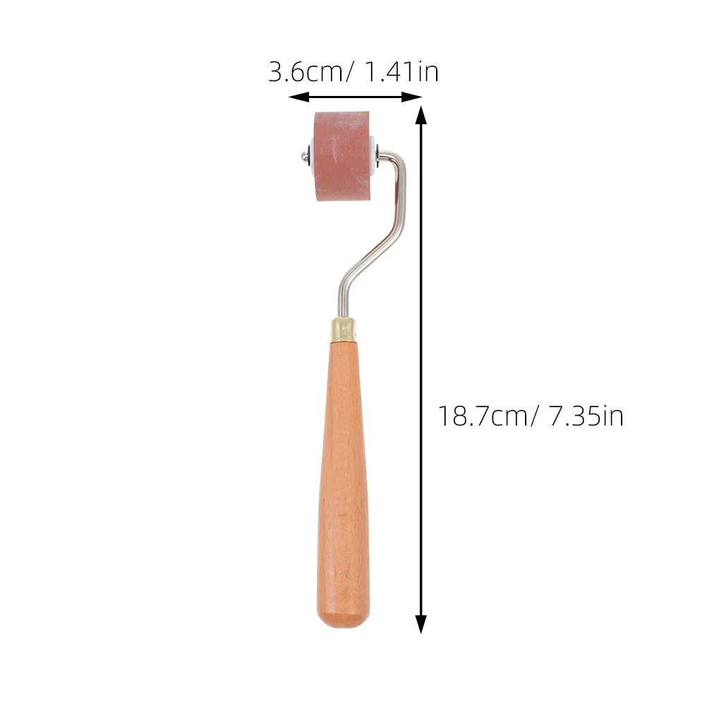 인쇄 도구용 2Pcs 고무 인쇄 롤러, 부드럽고 균일한 잉크 분배, 정밀하게 연마된 표면, 다용도로 사용 가능