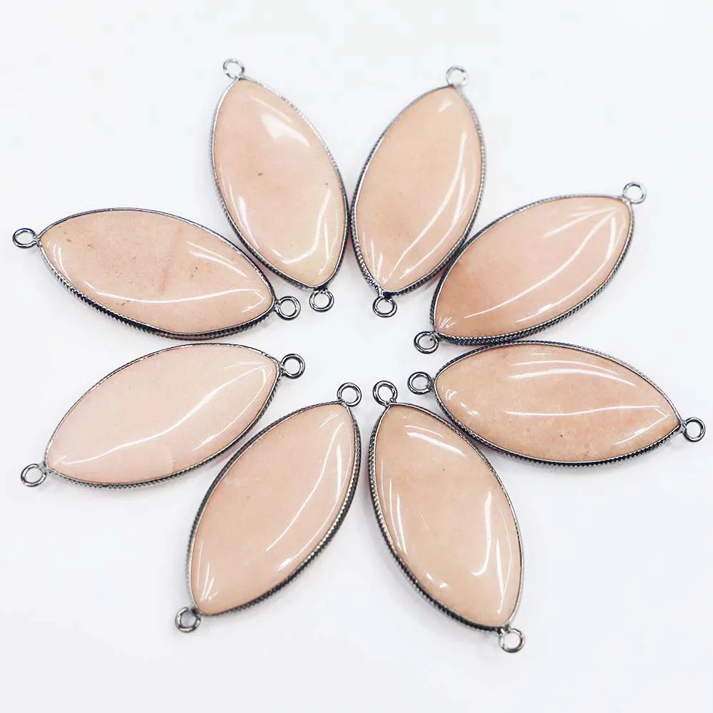 

Hot Sale Natural Stone Horse Eye Draped Pendants Necklace Connector Mineral Healing Fashion Jewelry Accessories Wholesale 10Pcs