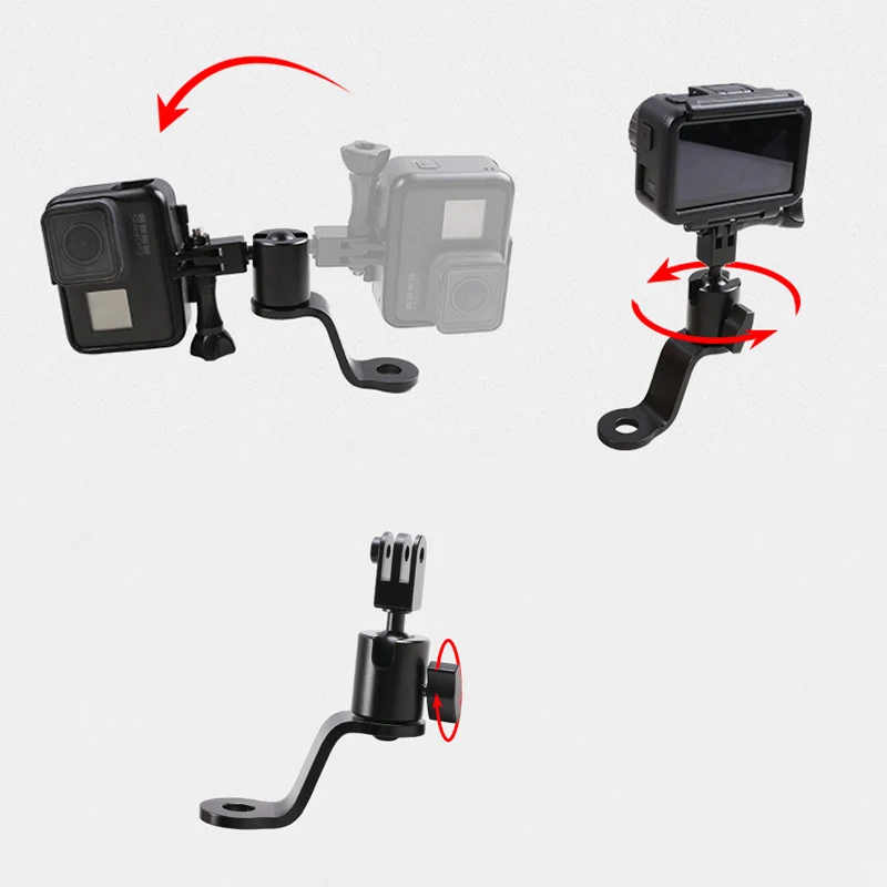 Support Guidon Moto/vélo 360° – Compatible Insta360, GoPro, DJI Osmo, Pince Ajustable 7-36mm