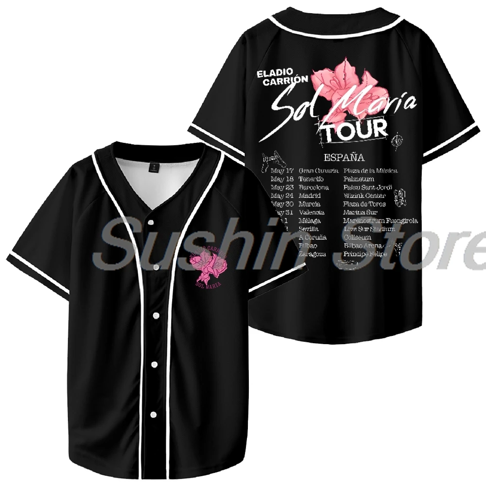 

Eladio Carrion Sol Maria Tour Jersey 2024 New Album Baseball Jacket Shirts Short Sleeve Tee Women Men Streetwear Tops