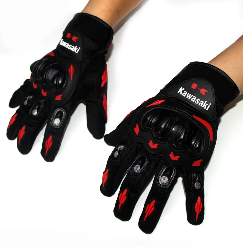 New Kawasaki Motorcycle Gloves Summer Riding Gloves Hard Knuckle Motorbike Tactical Gloves For Dirt Bike Motocross ATV UTV 3