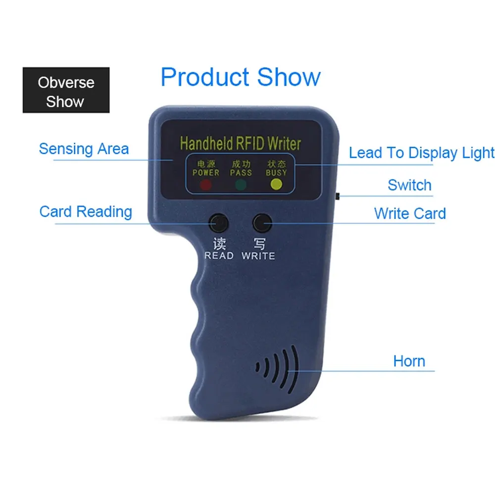 125KHz RFID Programmer Duplicator Copier Writer Reader ID Card Cloner & key rfid card writer,rfid copier writer,rfid card reader writer,rfid duplicator reader,rfid card cloner,rfid card duplicator