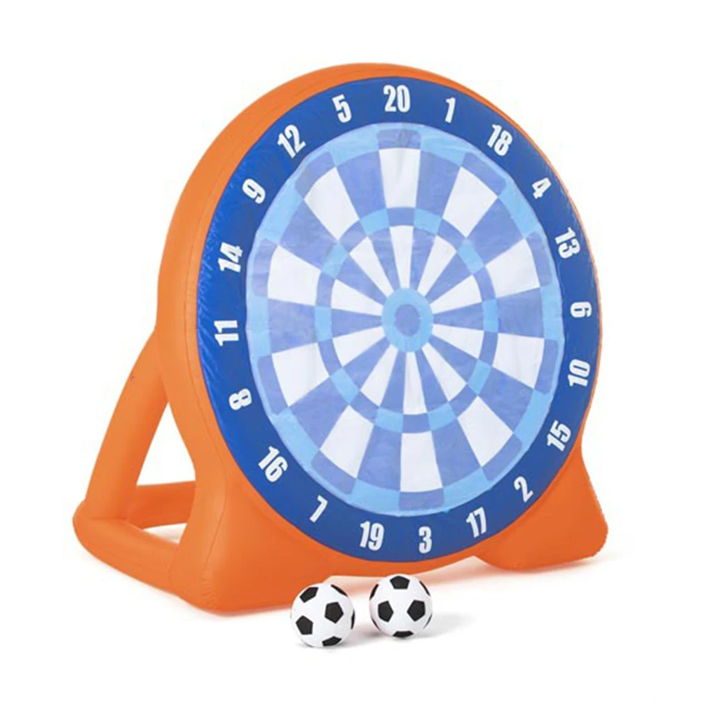 mini 1.6m H Inflatable Dart Board Soccer Game PVC Inflatable Football Shooting Dart Board With Air bump for kids 2