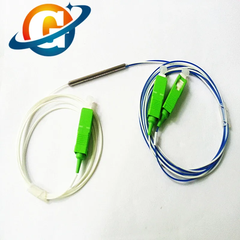 

3 Port CWDM Coarse Wavelength Division Multiplexer 1550nm 1x2 Steeltube with 0.9mm Losse Jacket 1M Lenght SC FC LC ST Connectors