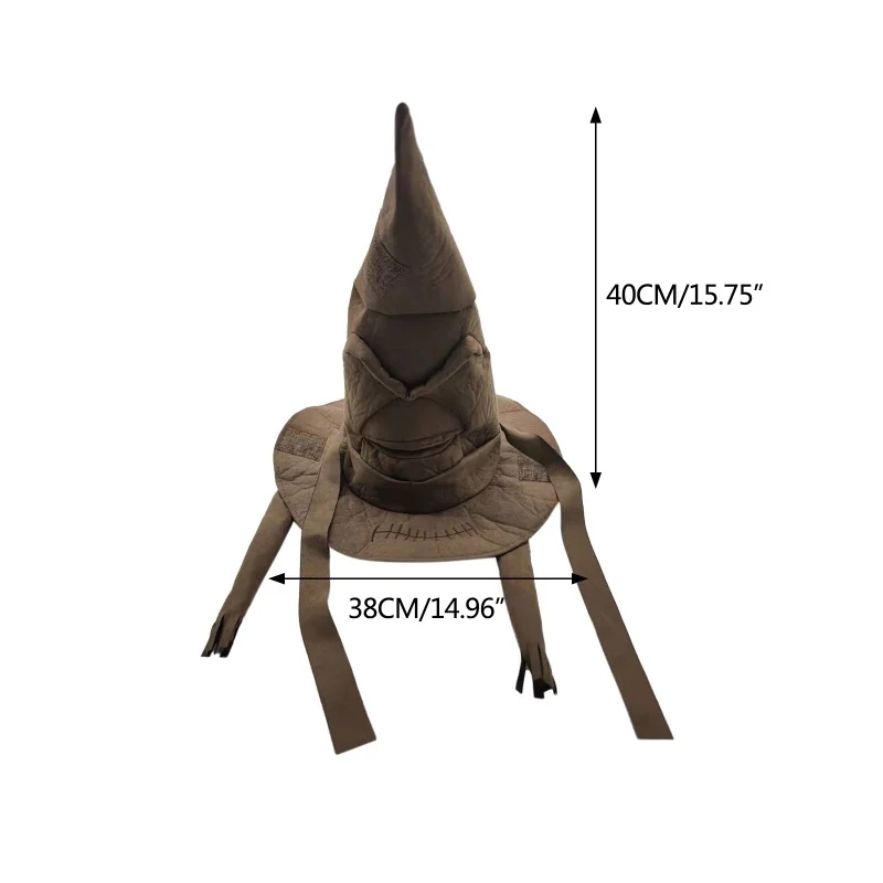 Chapeau De Sorcière Noir Froncé Pour Adulte - Accessoire Halloween, Cosplay Et Déguisement Femme/homme - 4