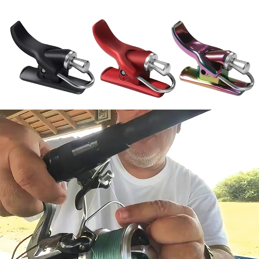 Power Cast Sea Fishing Casting Trigger Cannon Clip Daumenknopf Fingerschutz Rod Line Gear Spool Cast Aid Booster Tackle