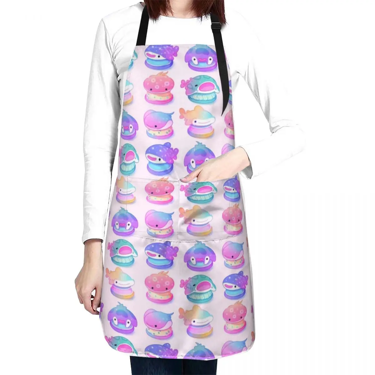 

Sea macaron Apron kitchen utensil Kitchen Aprons Woman Kitchen Things And For Home chef apron for man