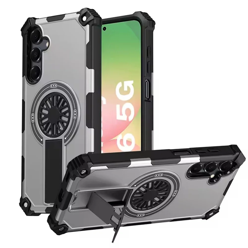Magnetic Folding Stand Armor Phone Case with Magsafe Dual Layer Military Cover