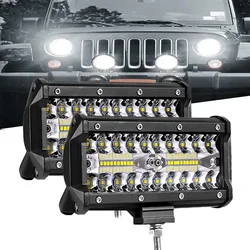 7inch 12v 24v Light Bar For Car Off Road Driving Fog Lamp 500W Flood Beams Combo Car Truck ATV SUV 4x4 Accessories