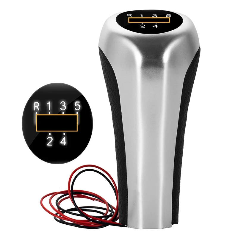 For Bmw 1/3/5/6 Series Manual Transmission Cars Cool White Light Gear Shift Knob 15Mm Wave Stick