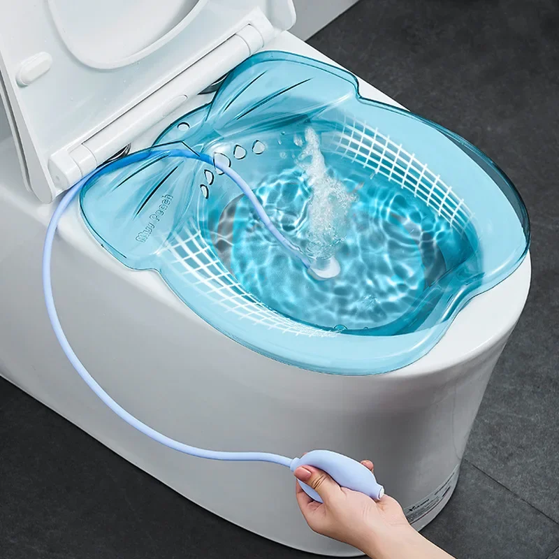 1Pcs Durable Over Elderly Postpartum Hemorrhoids Patient Toilet Tub Hip Basin Bidet New Vaginal Steaming Seat Bath toilet sitz bath basin