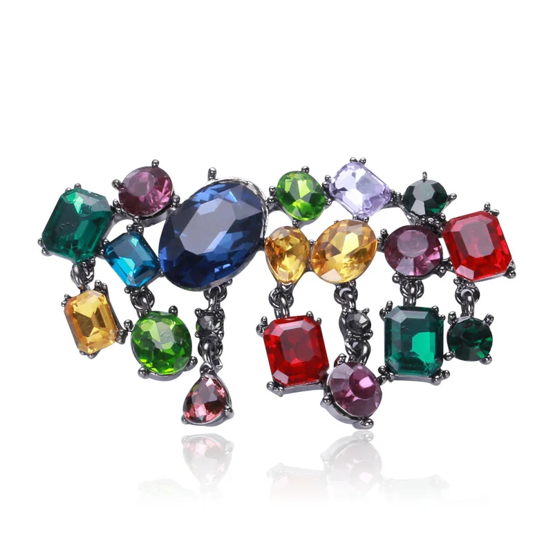 크리스탈 유리 브로치, 다용도 가디건 스웨터, 핀 수트 코트, 코르사주, 세련된 개성 패션