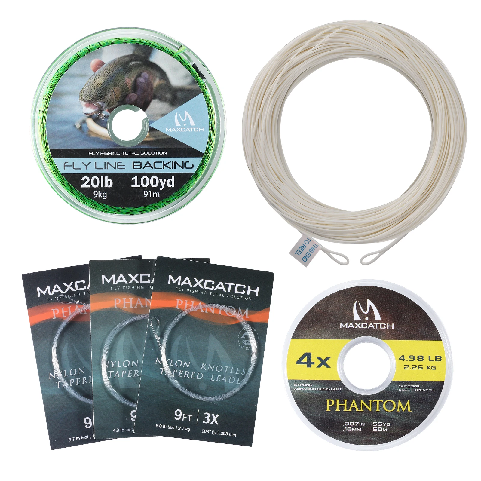 Premium Weight Forward Floating Fly Fishing Line with Dual Welded Loops - 100FT