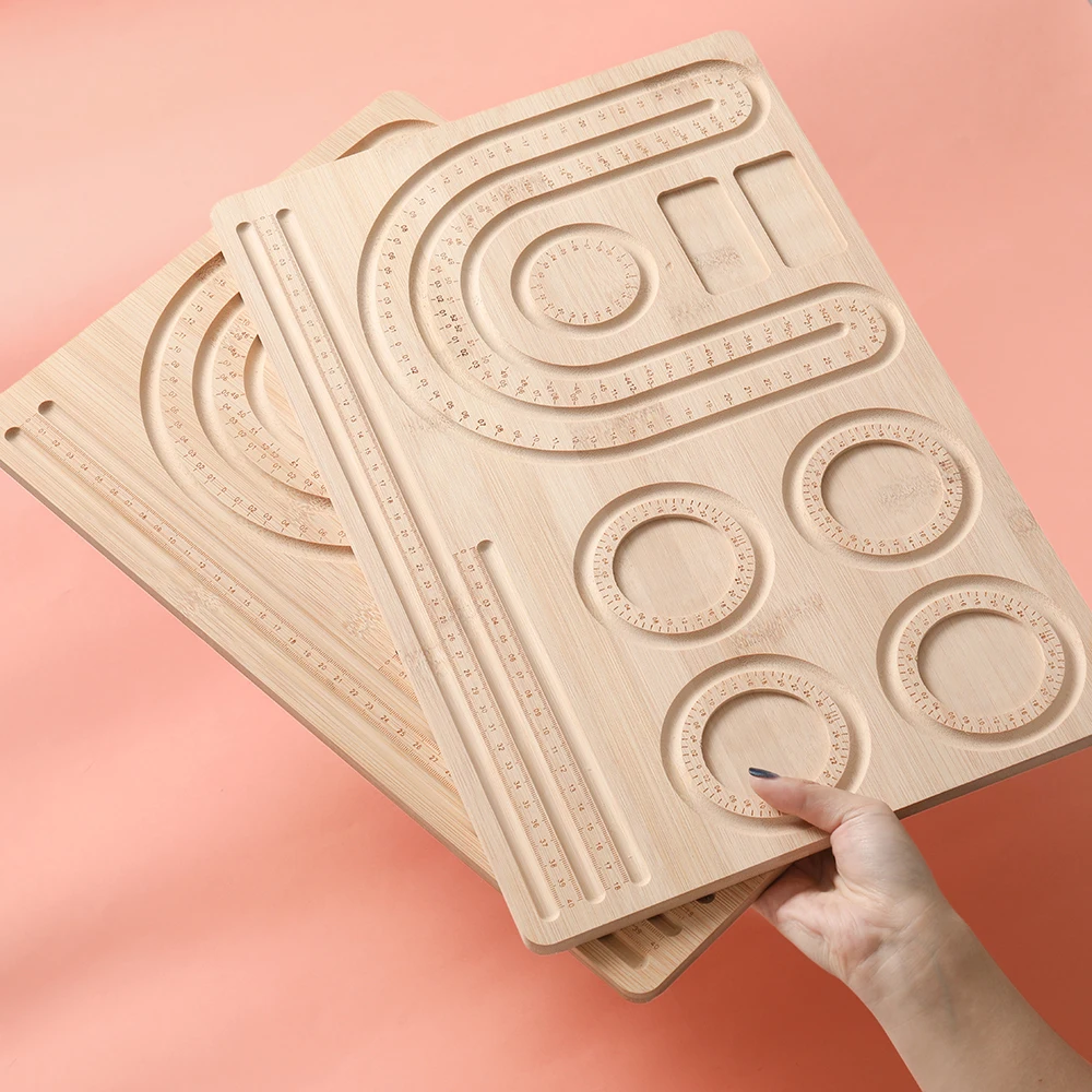 Wooden Flocked Beading Tray 6