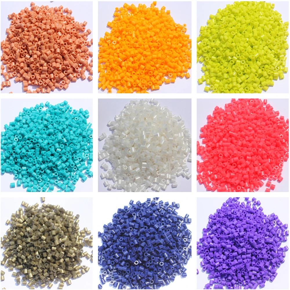 

New Colors Fuse Beads Pixel Puzzle Iron Beads for Kids DIY 3D Puzzle Gift 1000 PCS / Bag Perler 5mm Hama Beads Educational Toys