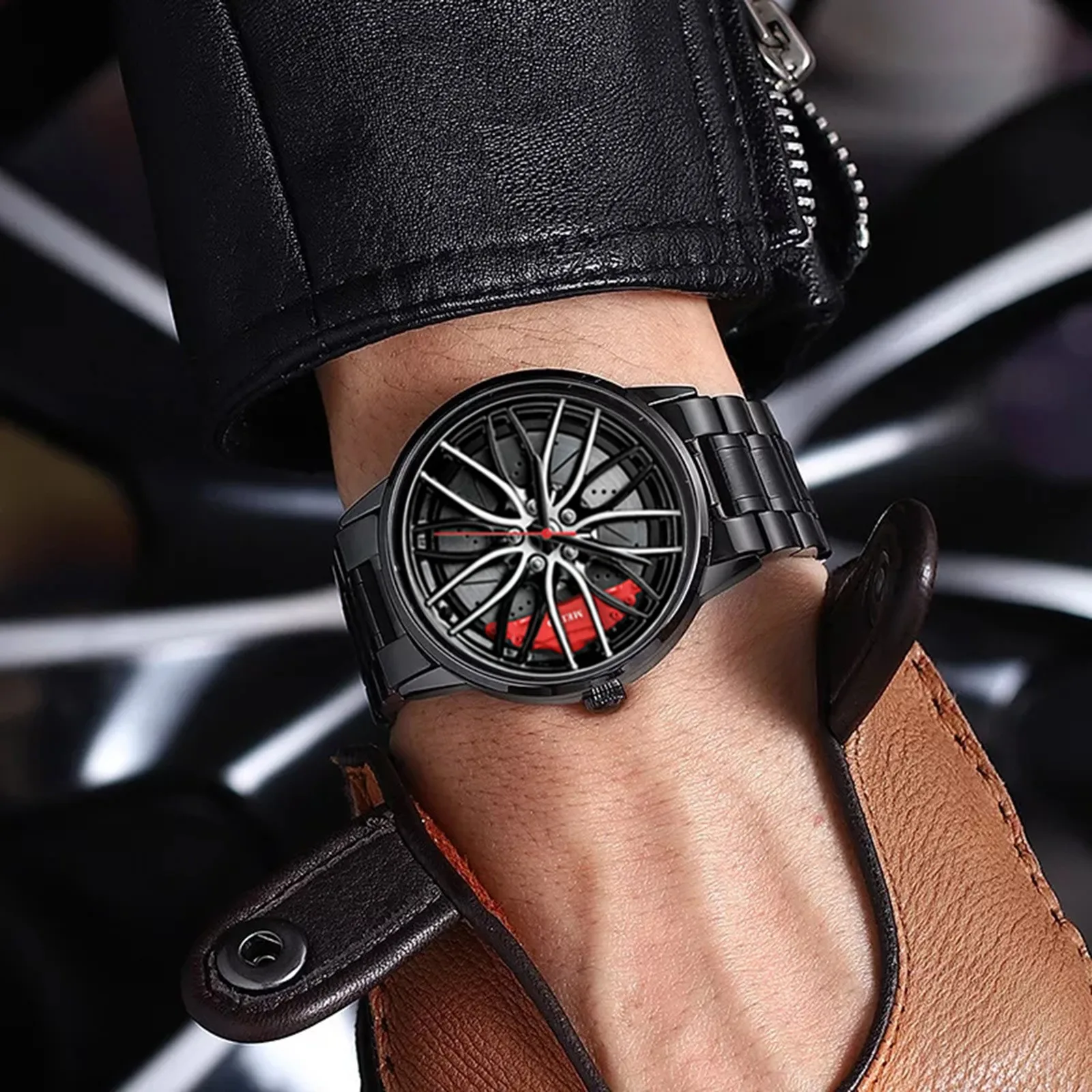Mens Fashion Sports Watches Men Casual Waterproof Quartz Wrist Watch Creative Designed Stainless Steel Mesh Belt Wristwatches 2