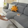 Arches Jacquard Stretch Sofa Cover Polar Fleece Removable Couch Seat Cover WashableAll Season Universal Cover 5