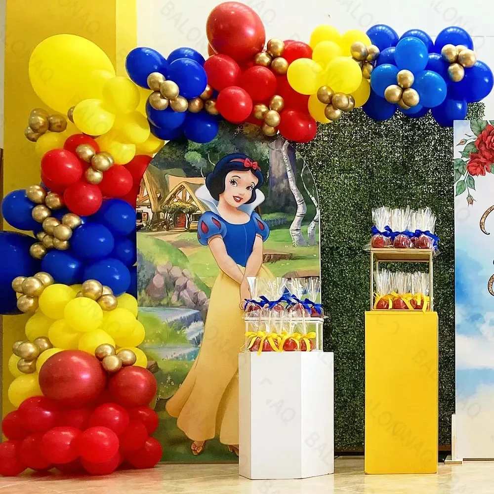 

Snow White Princess Foil Balloons Set Happy Birthday Party Decoration Disney Snow White Girls Party Gifts Supplies Latex Globlos