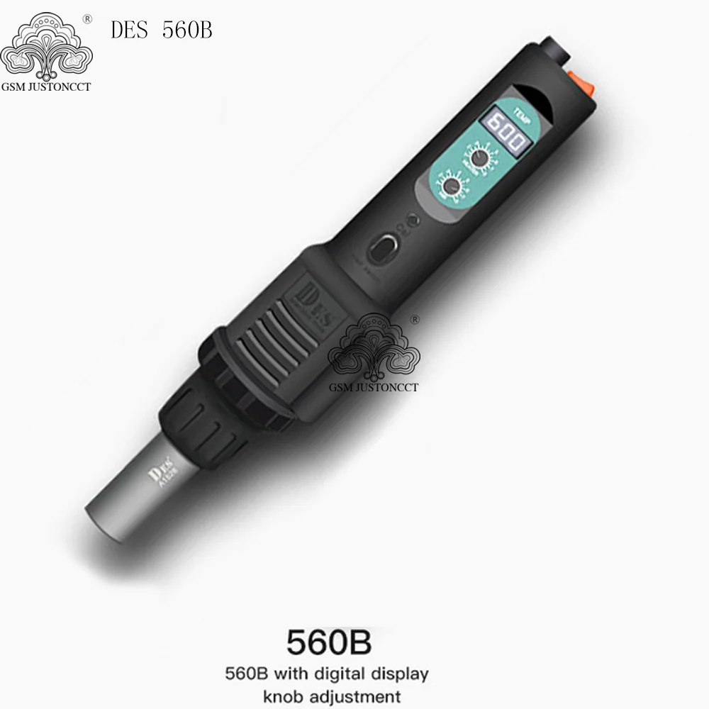 DE 560B 휴대용 납땜 열기구, 디지털 디스플레이, 히트 건, 독일 오리지널 브랜드, DE 560C 80-600 560W