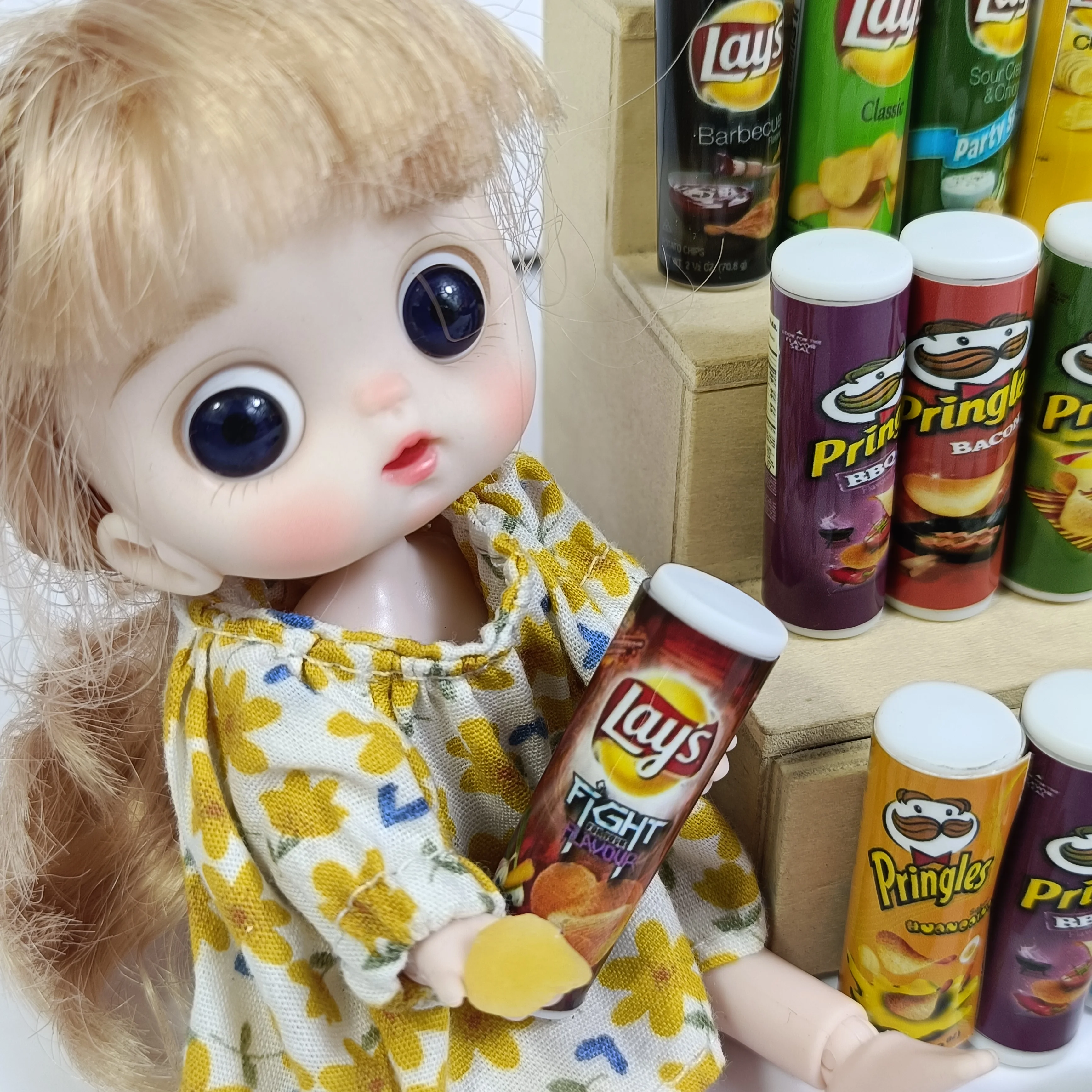 New 1/6 Scale Miniature Dollhouse Snack Potato Chip Food for Barbies blyth ob11 dolls  Play Kitchen Toy Birthday gift accessory 4