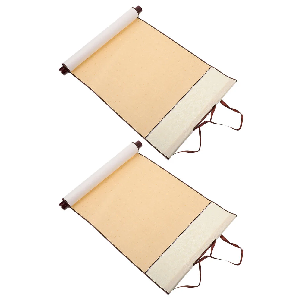 

Chinese Scroll Calligraphy Blank Paper Painting Wall Art Writing Hanging Sumi Decor Japanese Scrolls Supply Xuan Set Prop Brush