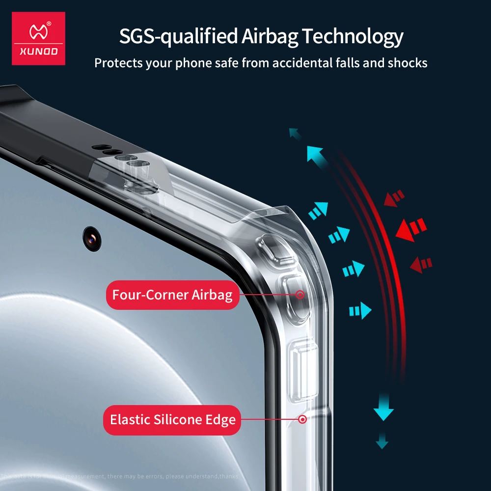 Xundd Shockproof Transparent Phone Case with Airbag Technology and Full Lens Protection