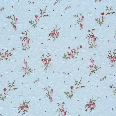 Vibrant Pink Floral Cotton Fabric