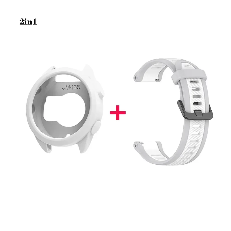 Sports Silicone Strap with 2-in-1 Protective Cover Case