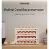 Sliding Egg Storage Container Convenient Automatic Rolling Holder Storage Box Fridge Kitchen Space Saver with Shockproof Design 4