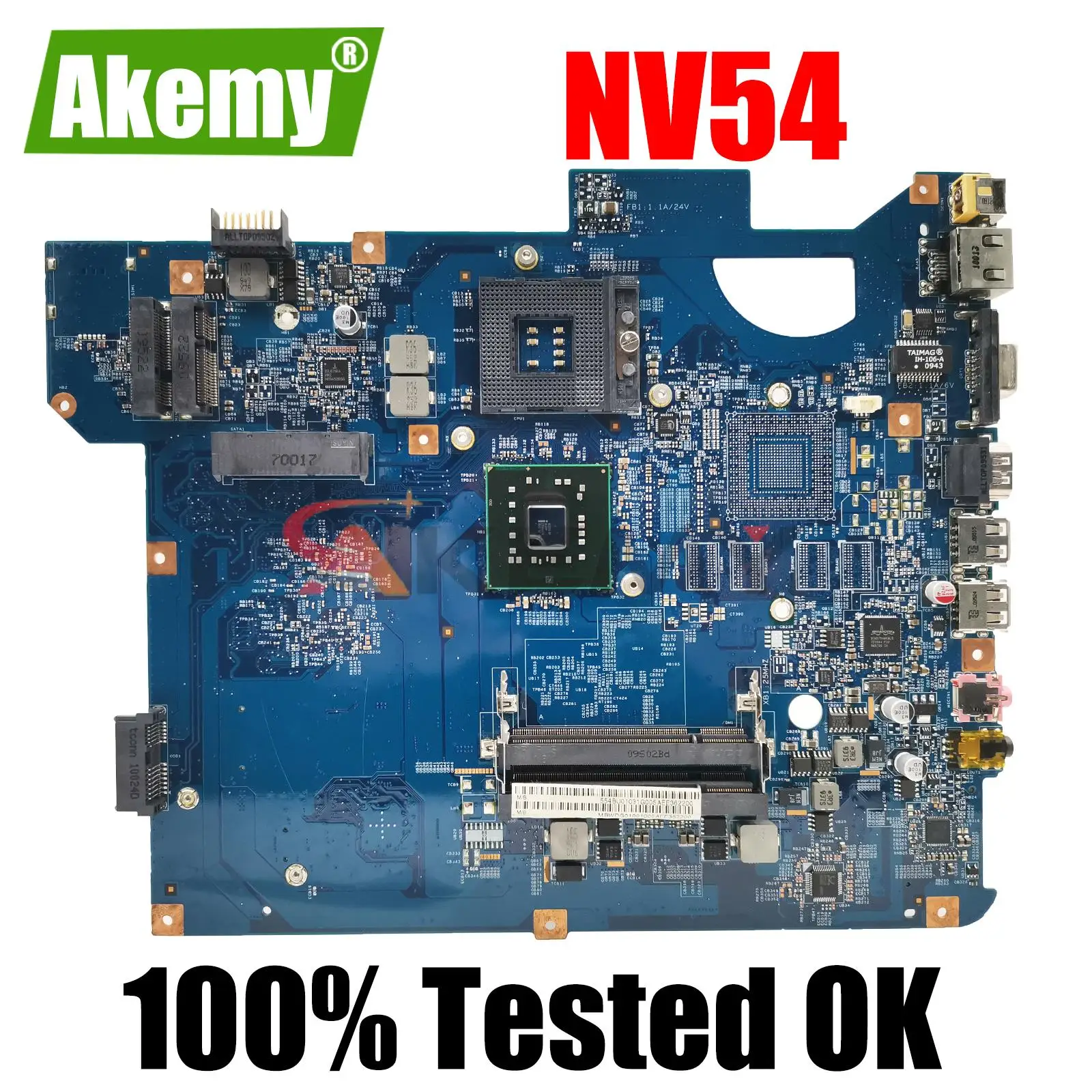 

Original For ACER Gateway NV54 TJ65 NV58 Laptop Motherboard 08244-1N 48.4BU01.01N GL40 DDR2 Tested Good Free Shipping