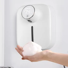 

Automatic Soap Dispenser Wall-mounted Rechargeable Temperature Display Liquid Foam Dispensers Hand Sanitizer Machine