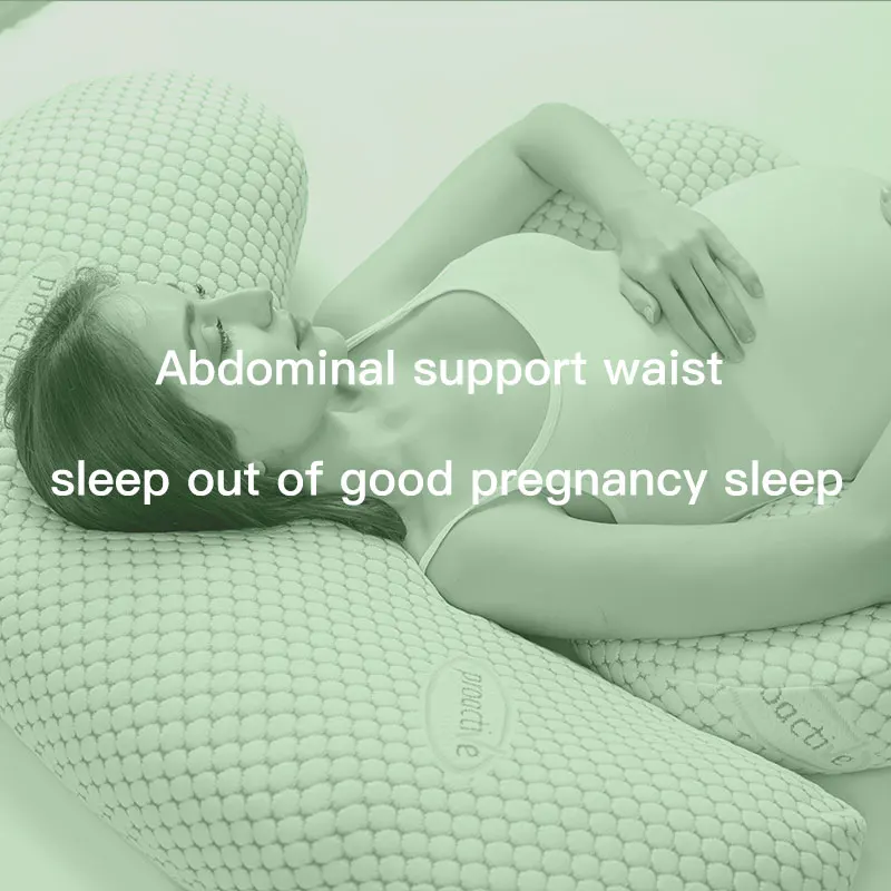 Pregnancy Pillow Pregnant women's Portable Side Sleeping Pillow with Detachable and Washable Adjustable Jacket Supporting Buttocks Back