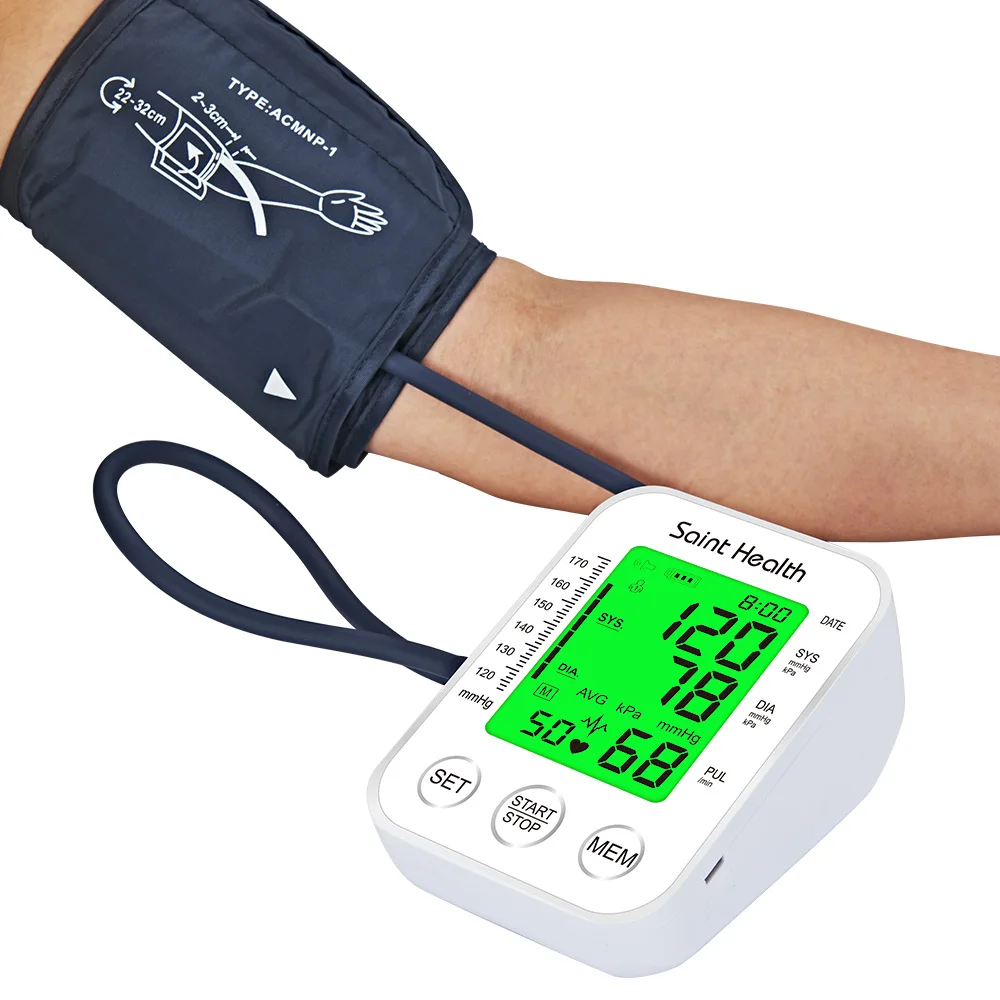 Saint Health Portable Russian Voice Arm Automatic Blood Pressure Monitor BP Sphygmomanometer Tensiometer Heart Rate Pulse Meter blood pressure monitor,blood pressure meter