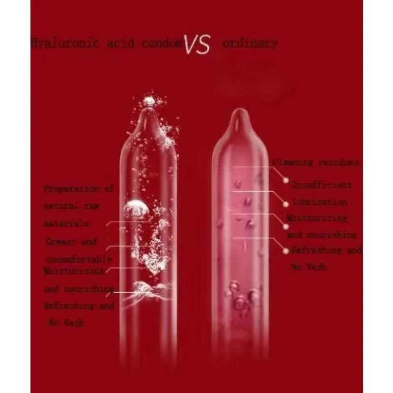 PERSONAGE 24Pcs Ultra-Thin 001 Hyaluronic Acid Large Oil Condom Lubricated Smooth Penis Sleeve Contraception Sex Product for Men 6
