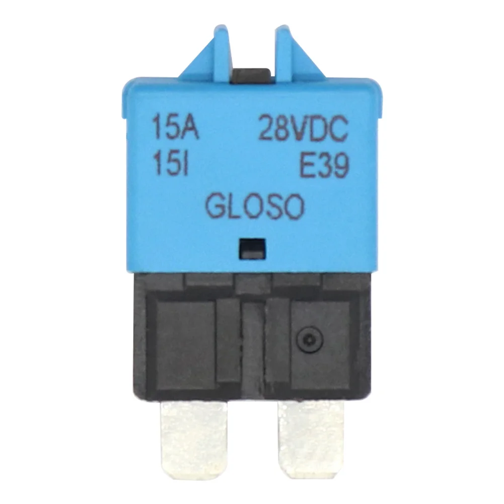 15A Circuit Breaker ATC Blade Fuse Manual Reset Resettable 15 Amp 28V DC for Marine Rally Automotive Boat Car Accessories Parts circuit breaker