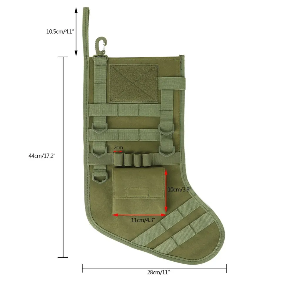 Tactical Christmas Gift Socks Outdoor Sports Pendant Military Bag Accessories Storage Bag Military Style Christmas Stocking christmas stockings