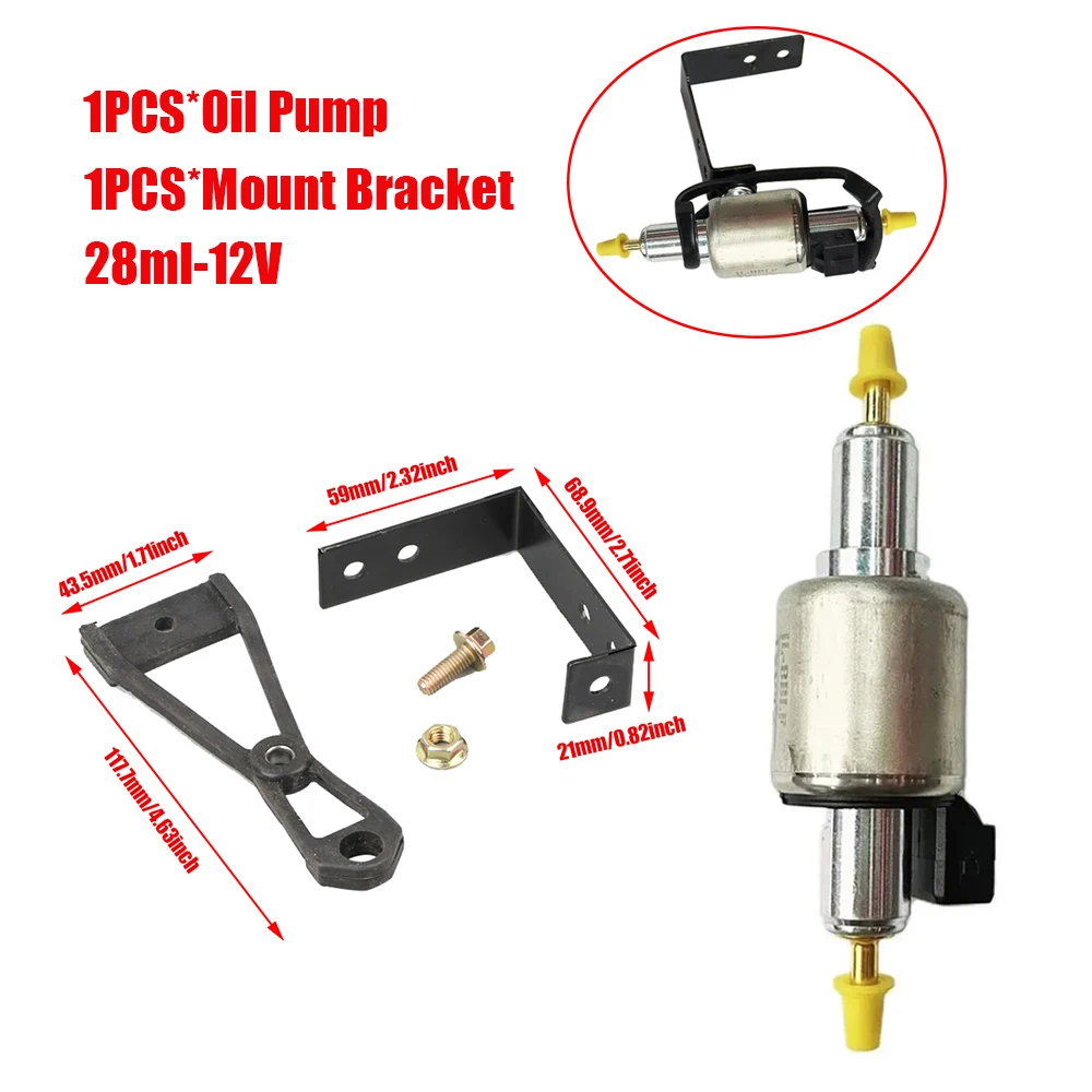 Universal Diesel Heater Oil Pump, 12V/24V, 22ml/28ml Capacity