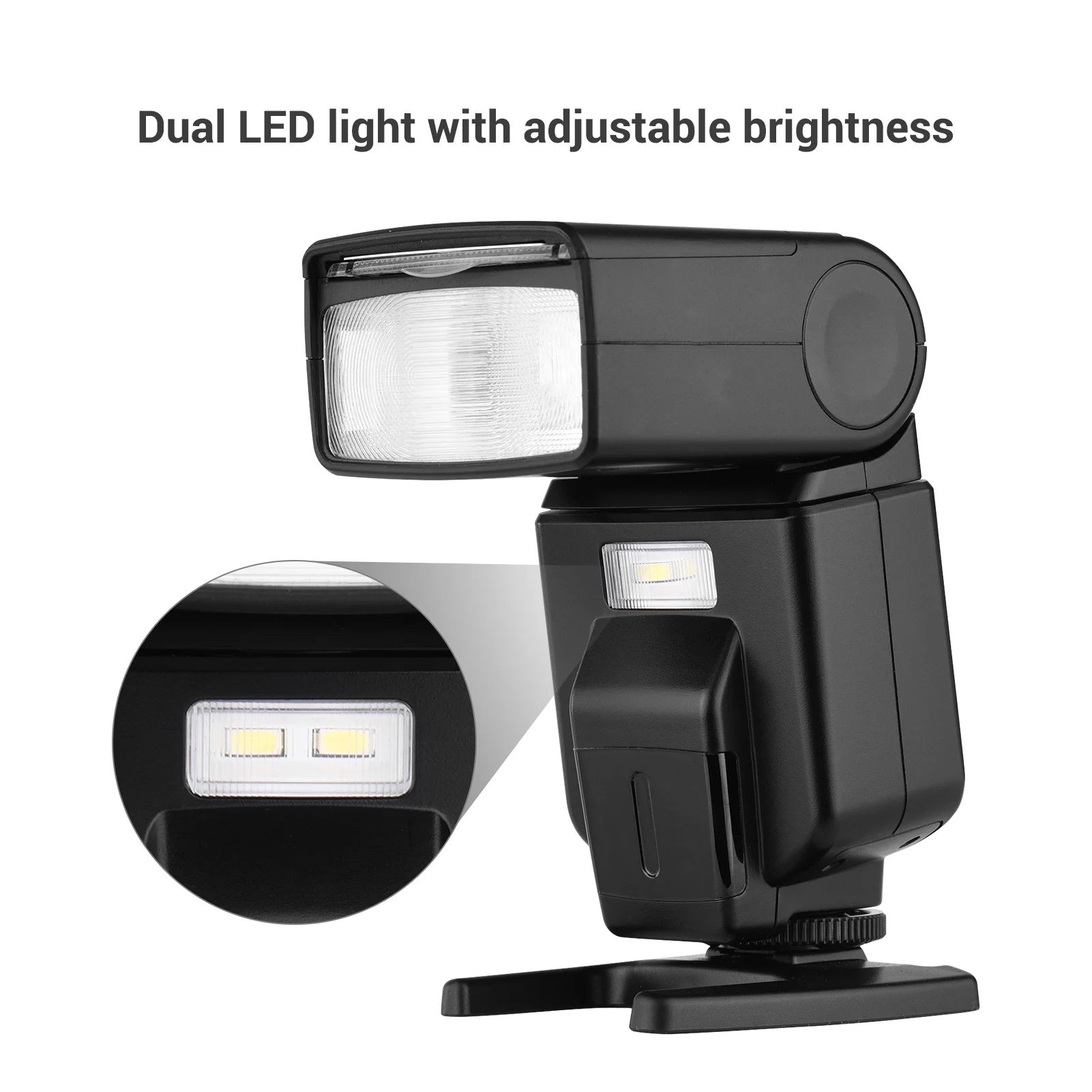 On Camera Flash Andoer Universal Flash Speedlite GN40 LED Fill Light Bracket Canon Nikon Olympus Pentax DSLR Cameras on camera flash camera flash