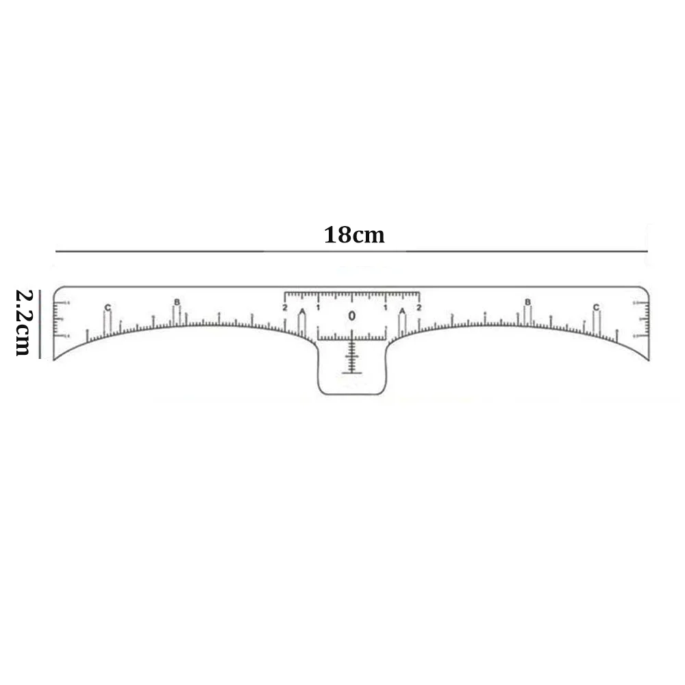 50 шт. одноразовая линейка для бровей, наклейка, инструмент для ...