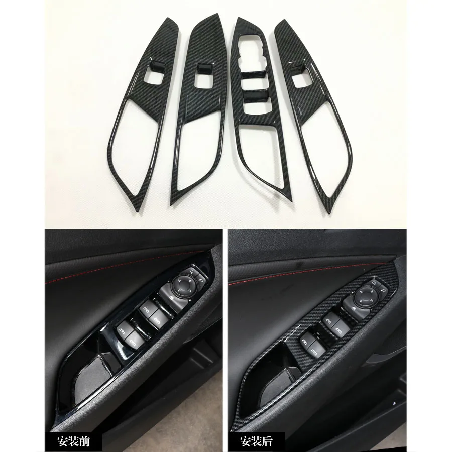 Carbon Fiber Interior Accessory Door Window Switch For Chevrolet Orlando 20182019 Interior